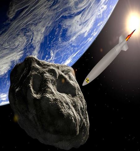 Nuclear weapons being used to destroy killer asteroids and protect life on Earth