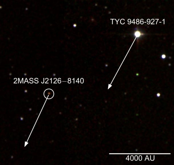 Planet 1 trillion km from its star