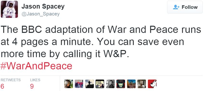 War and peace comment by Jason Spacey