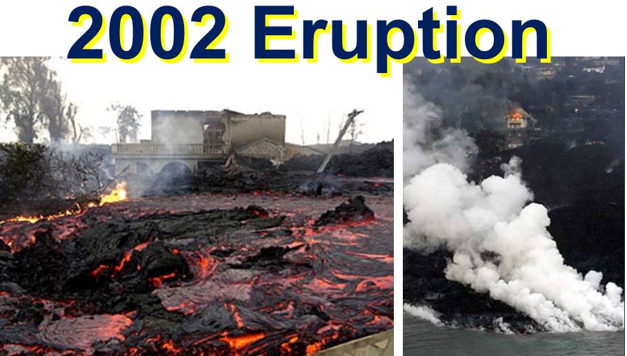 2002 eruptions