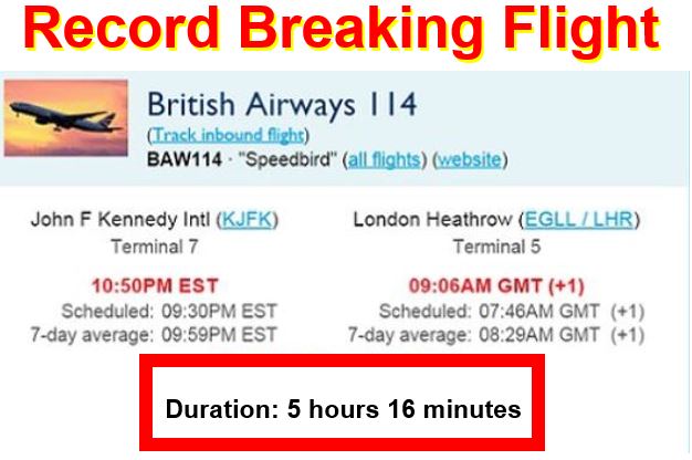 Record breaking flight