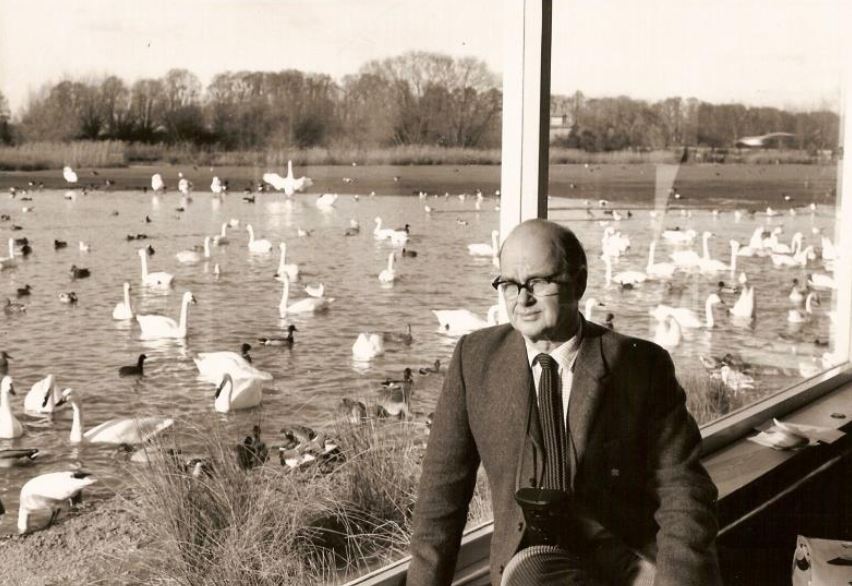 Sir Peter Scott at Slimbridge