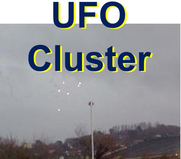 UFO cluster seen in sky in Kent on Sunday