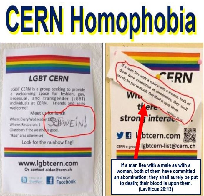 CERN Homophobia rears ugly head