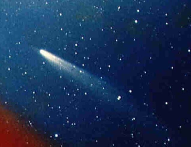 Comet whizzing through space