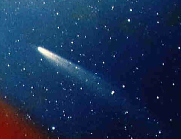 Comet whizzing through space