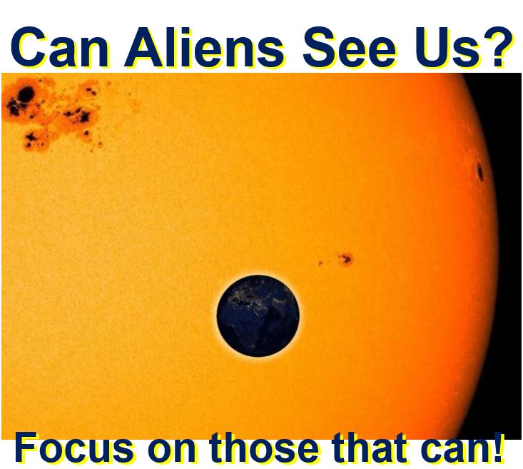 Focus on aliens that can see us