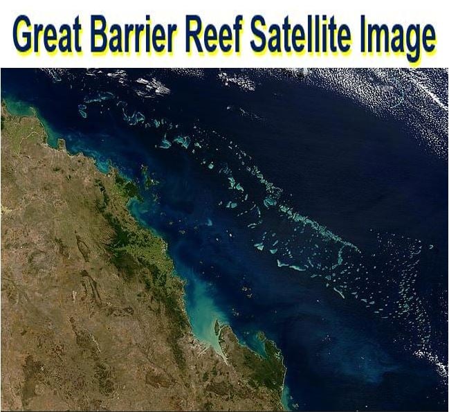 Great Barrier Reef seen from space
