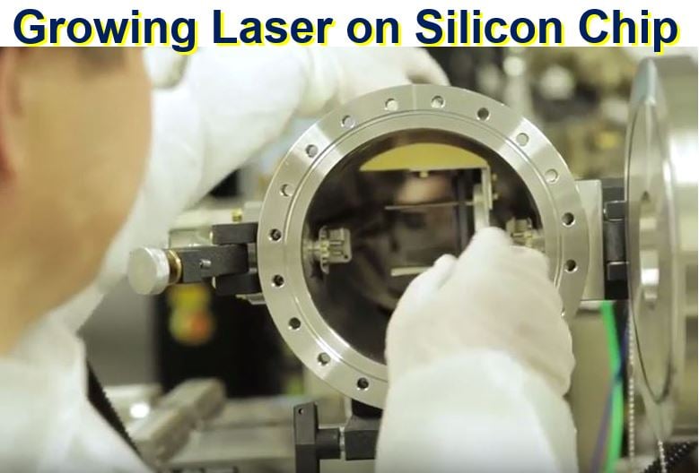 Growing a laser on a single silicon chip