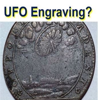 Is this an engraving of a UFO on a coin