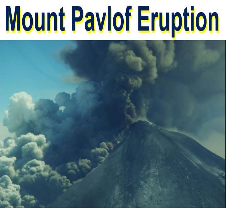Pavlof Volcano Erupting spewing ash