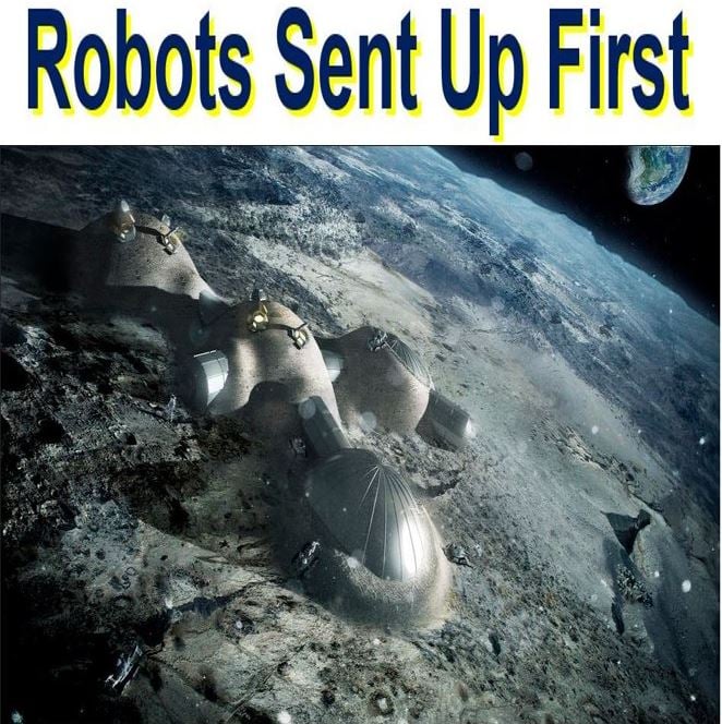 Robots would be sent up first