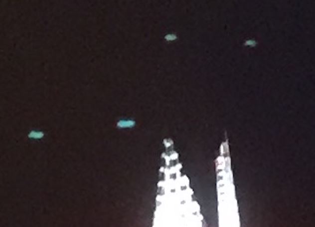UFOs in London sky