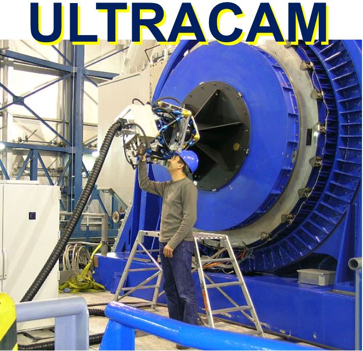 ULTRACAM being fitted onto telescope