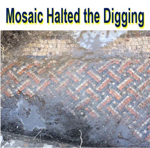 Mosaic halted the digging