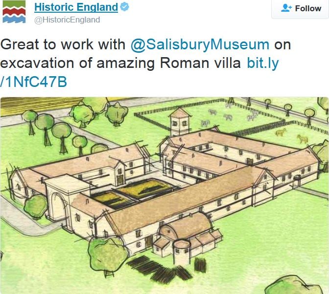 Roman Villa discovered in garden in Wiltshire