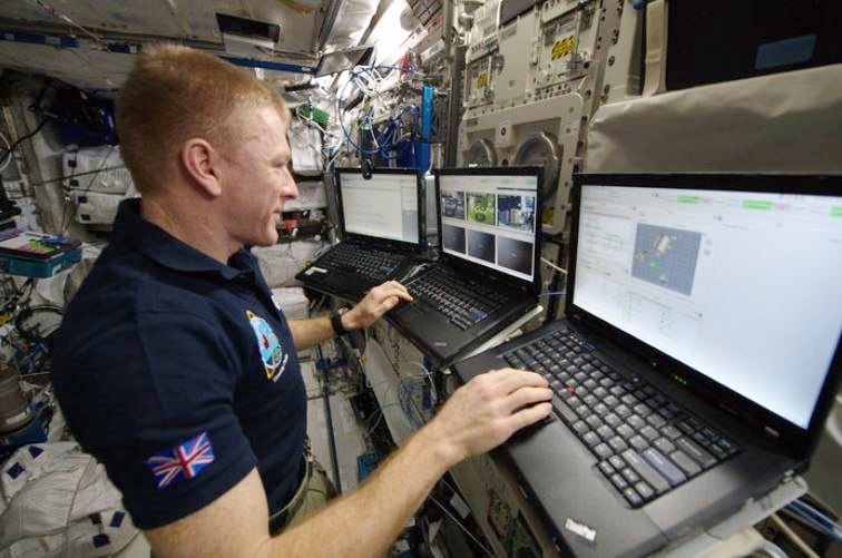 Tim Peake controlling from space