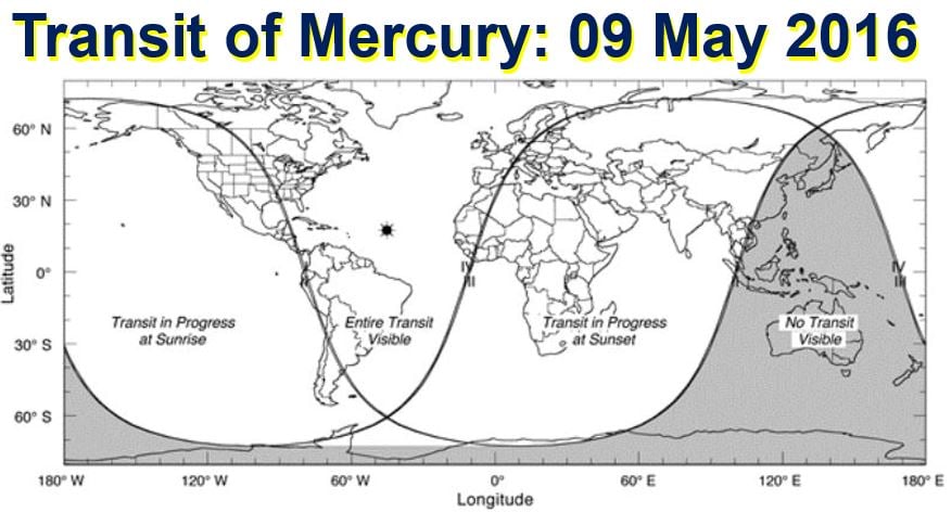 Transit of Mercury 9 May 2016