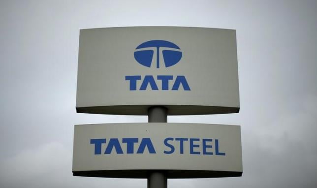 A Tata Steel sign