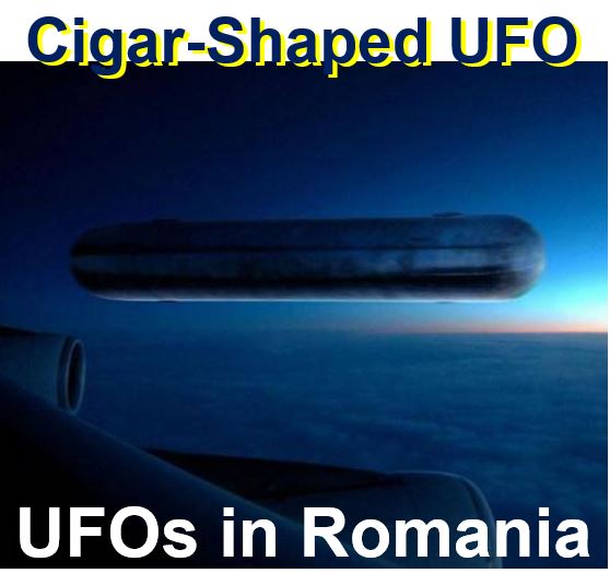 Cigar shaped UFO in Romania