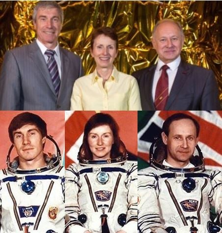 Helen Sharman and crew members