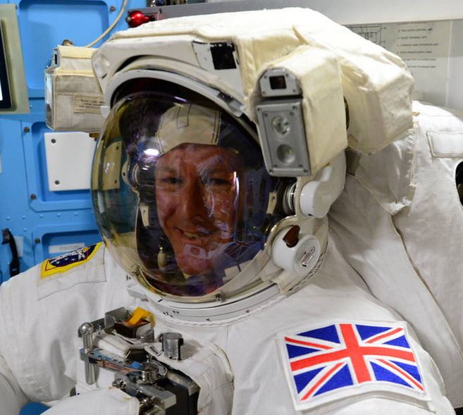 Tim Peake before spacewalk