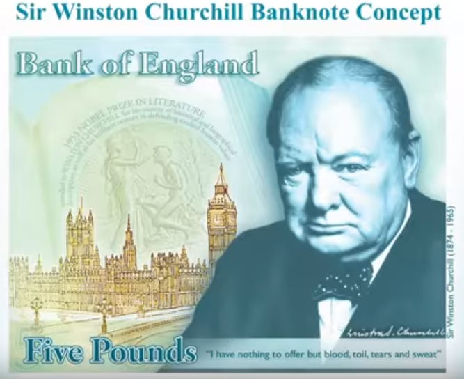 Winston Churchill 5 pound note