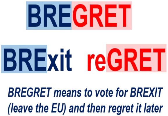 BREGRET comes from Brexit and Regret