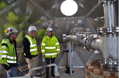 Inside power plant in Iceland