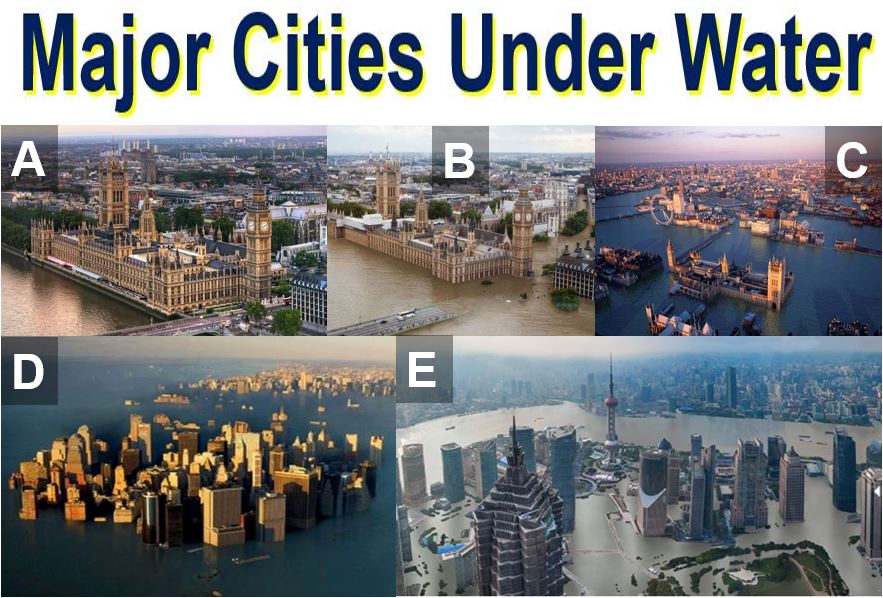 Major cities under water