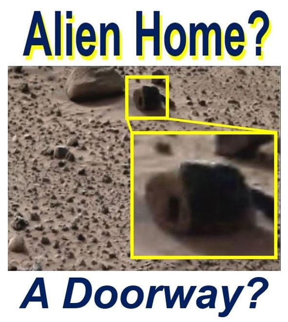 Alien home doorway on Mars