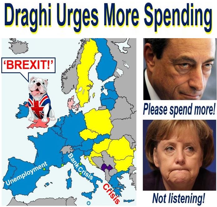 Mario Draghi urges more spending