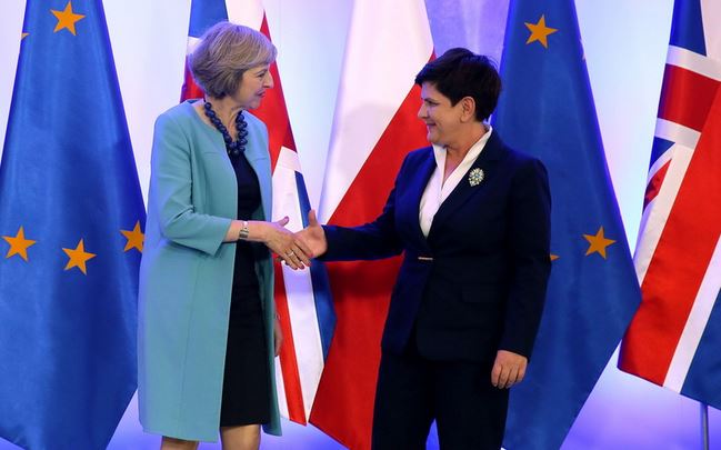 Theresa May and Beaty Szydło