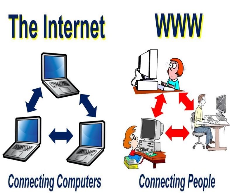 The Internet versus World Wide Web