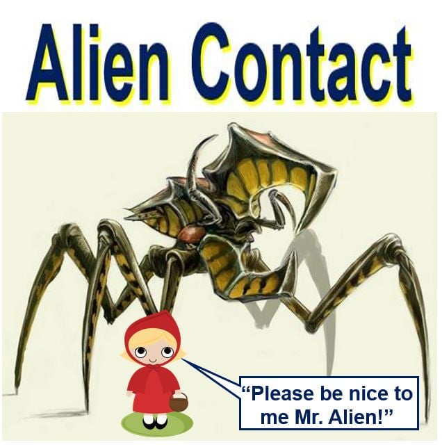 Alien contact with human being