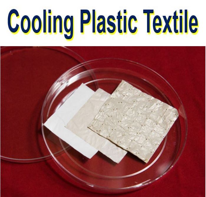 Cooling plastic textile