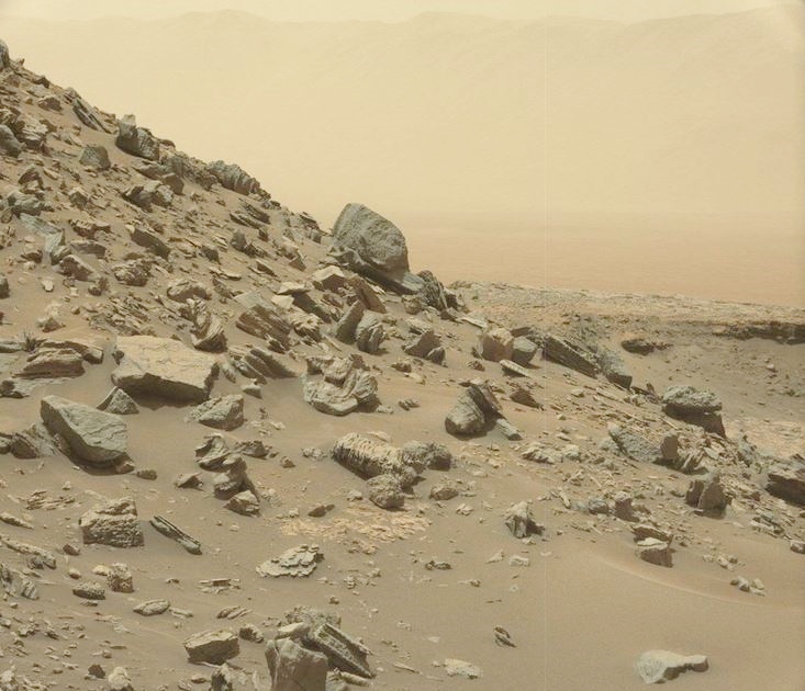 Curiosity image of rock formations