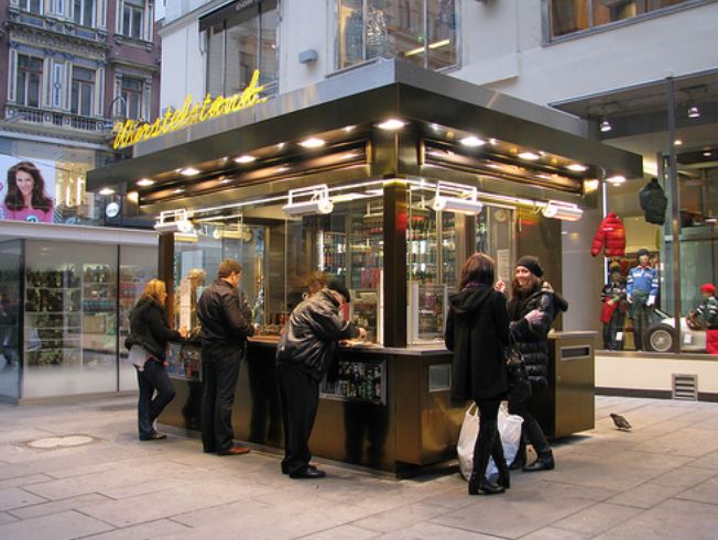 Sausage stand in Vienna