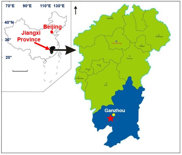 Map where bird-like dinosaur was found