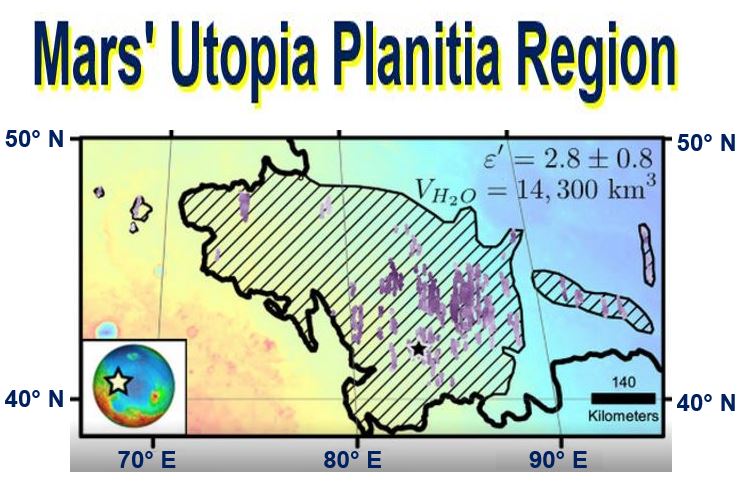 Part of Utopia Planitia region on Mars