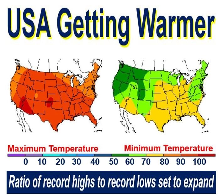 Record-breaking heat: USA Maps