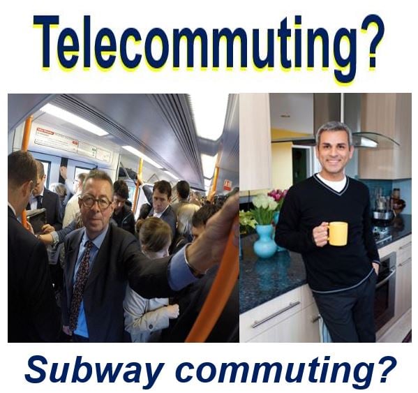 Telecommuting or subway commuting