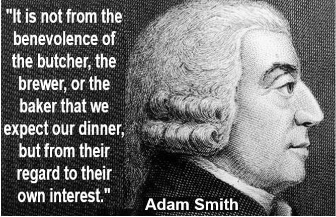 Adam Smith invisible hand quote