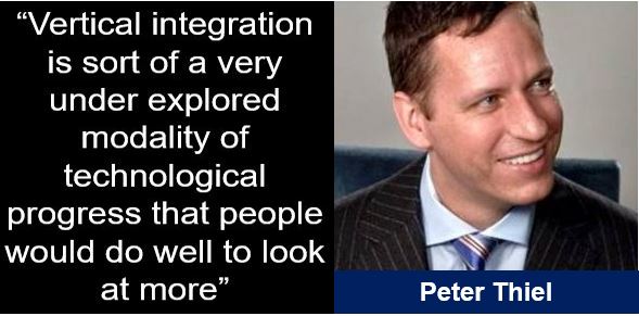 Peter Thiel vertical integration quote