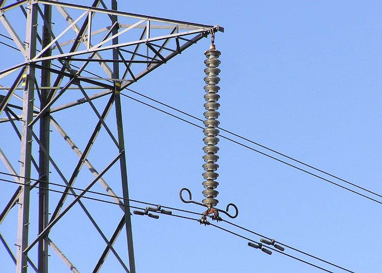 a 275,000 volt suspension tower near Thornbury, South Gloucestershire, England, United Kingdom