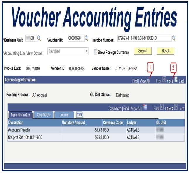 Voucher - accounts payable