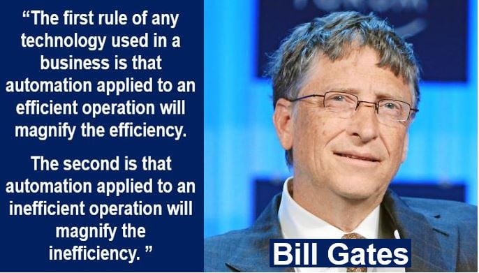 Bill Gates automation quote