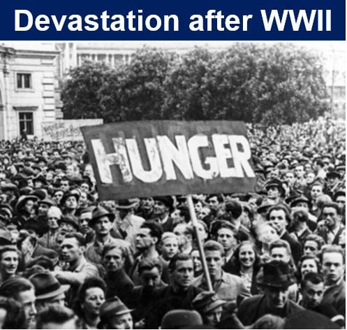 Devastation after WWII Germany
