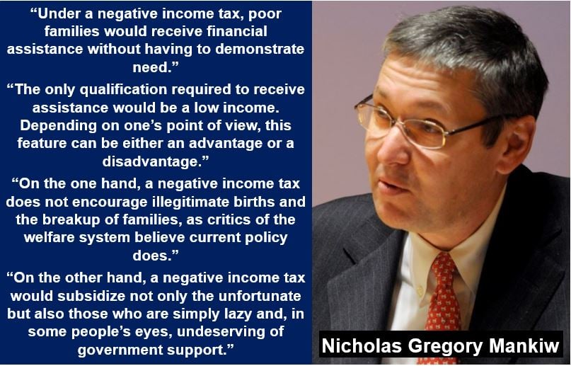 Nicholas Gregory Mankiw - negative income tax quote