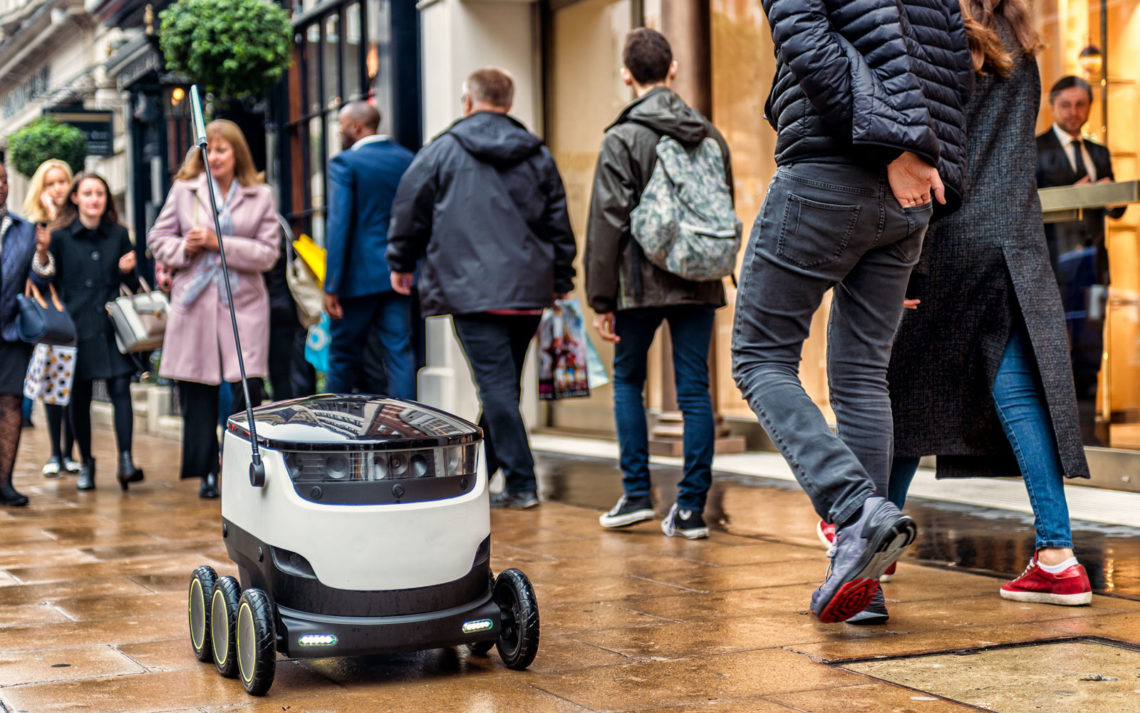 Starship ground drone in London